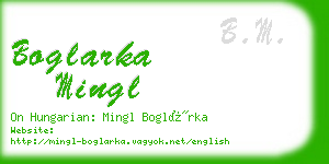 boglarka mingl business card